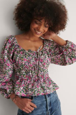 MANGO Chemisier - Blouses - Flower - X-Small
