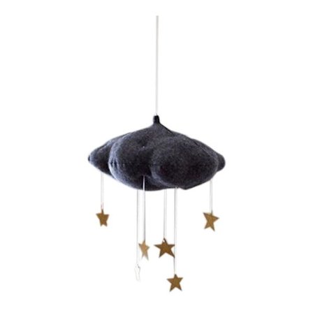 Måne Barnrum Hänge Fotografi Prop Tak Stjärna Rörlig DIY Prydnad Barnkammare Hängande Dekorationer Blå