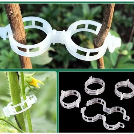 200 sett gjenbrukbare plastklemmer for planter / sengeklips /