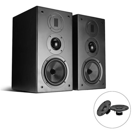 2kpl diskanttikaiutin 1" 6 ohm 30W kupoli silkkikalvo diskanttikaiutin Hifi