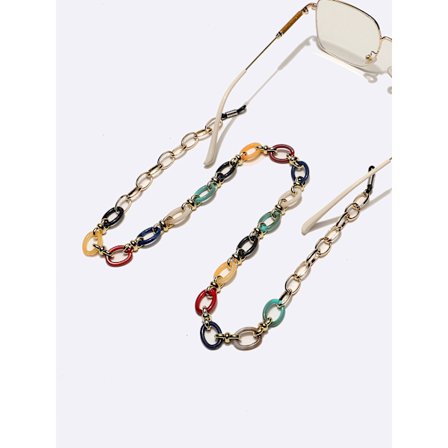Brillekæde i akrylharpiks, farvet