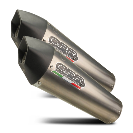 Silenziatore Slip-On G.P.R. GP Evo4 Titanio Spazzolato - Aprilia Dorsoduro 900 2017-2020
