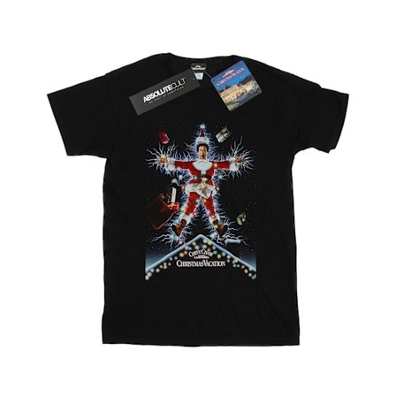 National Lampoon's Julfest Dam/Dam Poster Bomull Boyfriend T-Shirt S Svart