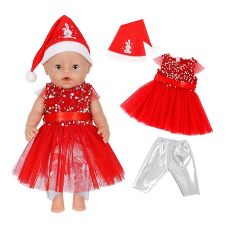 Vuodenaikojen nukenvaatteet 16–18 tuuman nukelle Halloween-jouluasu Juhlavaatteet nukelle Helppo pukea lapsille Monivärinen[HK]