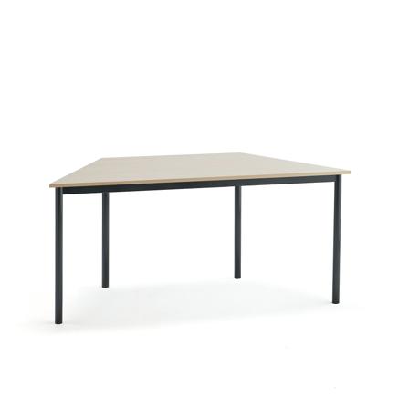 Tisch BORÅS TRAPETS, 1600x800x720 mm, Laminat Birke, anthrazit