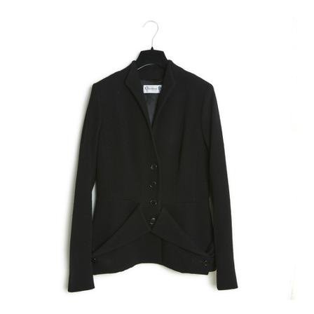 Dior Vintage Pre-owned Wool Jakke Sort, Dame