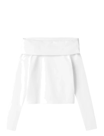 LMTD Nlfnove Ls Offshoulder Top - White - 170-176