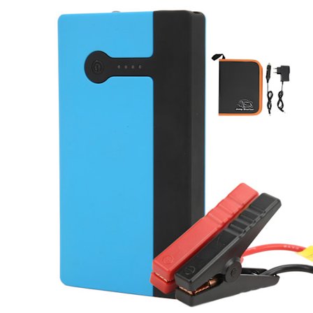 Bilbatteri Starthjelp 9000mAh 500A 12V Bil Powerbank Bilbatteri Booster Batterilader EU Plugg 100‐240VBlå Svart