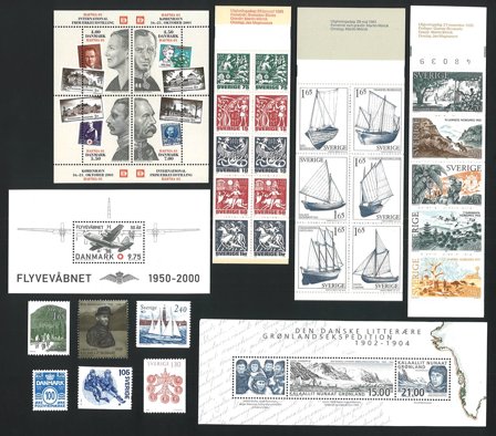 Martin Mörck - 3 hæfter, 7 miniark og 13 forskellige frimærker 1979-2011 - Postfrisk