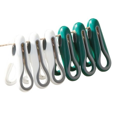 12 stykker klær knagger tørr dyne enkelt klesklyper husholdning bomull dyne henger fast stor vindtett klips