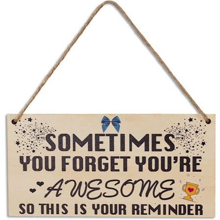 Bursdagsgaver til henne Takk gaver Bursdag for kvinner Du er fantastisk Tre hengende vennskapsplakettgave, sentimentale inspirerende gaver