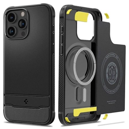 Spigen Rugged Armor Mag iPhone 15 Pro skal - Svart