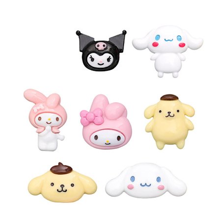 #7 stk. Kuromi Cinnamon Dog Harpiks Ornamenter, Håndlavede Ornamenter#