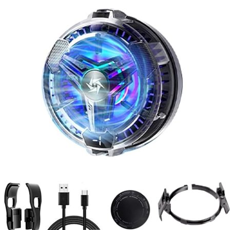 LED Digital Display Radiator för Telefon Surfplatta Fläkt Magnetisk Halvledarkylsystem Kylfläns med Ljus