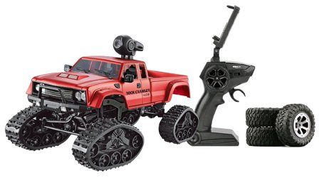 AMEWI Pickup Truck FPV mit Rädern & Ketten 4WD 1:16 rot