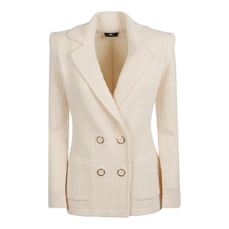 Elisabetta Franchi, Blazers Beige, Dames, Maat:2XS