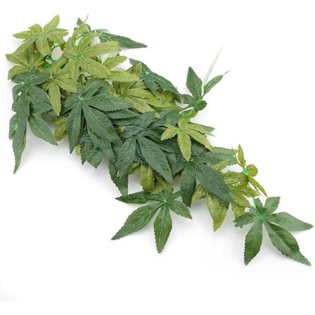 1 konstgjord växt - Akvarium falskt blad reptilgrön