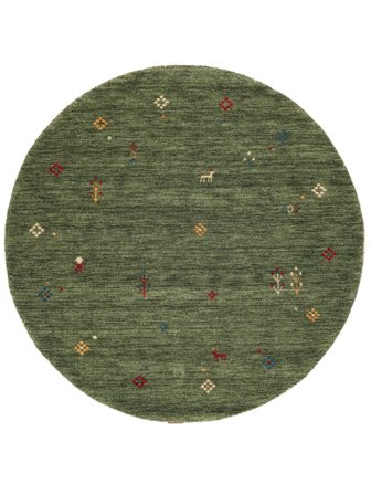Klein Gabbeh Giza Teppich - Waldgrün Ø 150 Wolle, Im Klassischen Stil