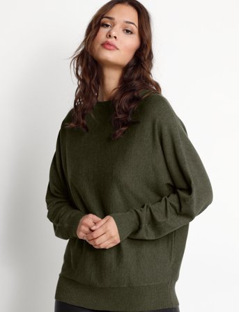 Culture Cuannemarie Batwing Jumper - Green - XS