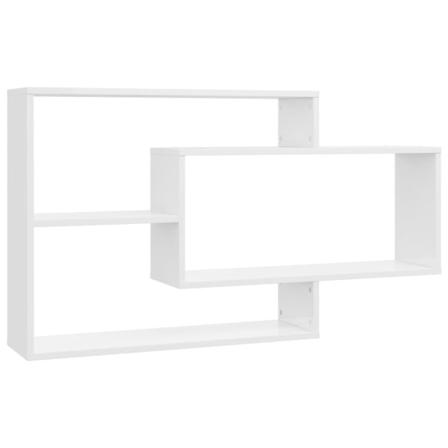 Vidaxl Vägghyllor Vit Högglans 104x20x58,5 Cm Konstruerat Trä Vit