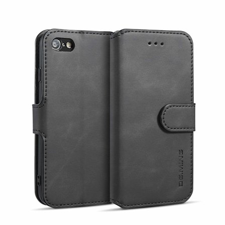 iPhone 7/8 suojakotelo PU-nahka musta