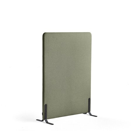 Raumtrenner ZONE, 1360 x 1000 x 46 mm, Stoff Rivet, schwarze Beine, grünblau