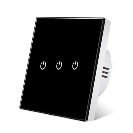 EU Stik Touch Panel med Lyssensor 1 2 3 Gang Udskiftning Plastik Touch Switch til Hotellampe