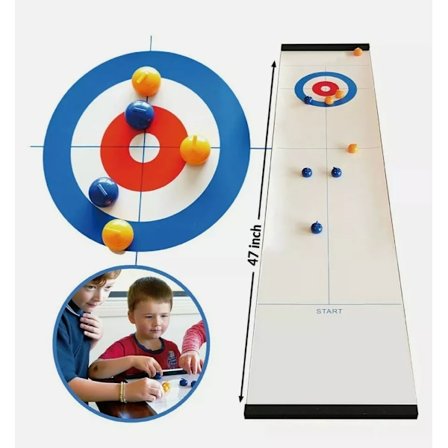 Bord Curling Spil Bærbar Shuffleboard Sportsbrætsspil til Børn & Familie