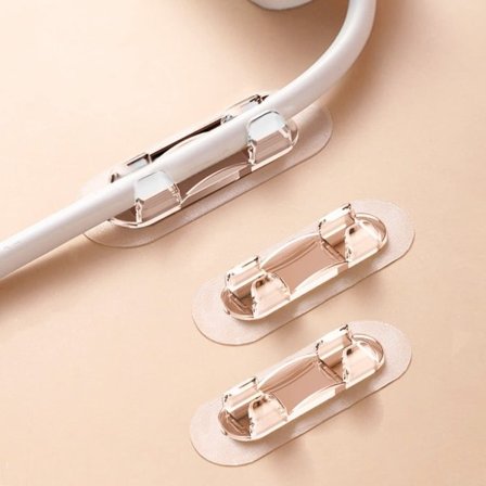 Kabelklemmer med sterkt selvklebende, kabelholder for TV-datakabel S