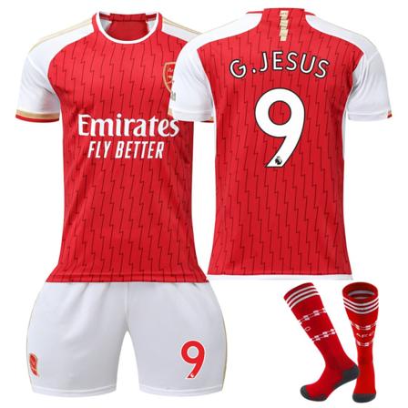 2324 Arsenal hjemmefodboldsæt 7 8 9 11 # Voksne børn - perfekt NO.9with socks 18