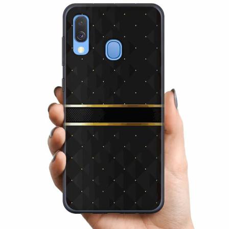 Samsung Galaxy A40 Tpu Mobilskal Golden Stripes
