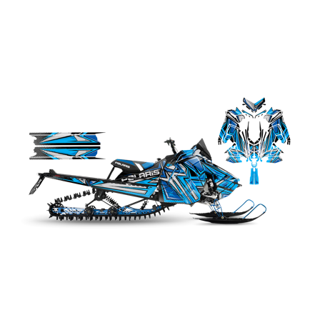 Dekalkit SweTown Star Race Blå - Polaris Axys 800 SKS 146 2018-2020