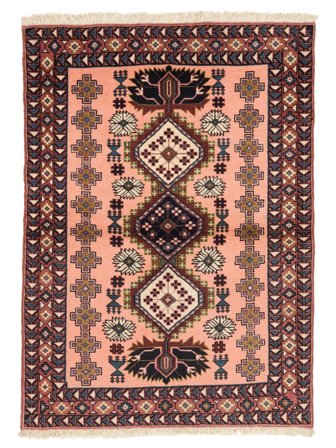 Handgeknüpft Persischer Ardebil Teppich 101X141 Schwarz/Dunkelrot