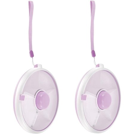 Snackbox-frugtbakke-frugtbakke skole-2 stk. Frugt Snack Spinner til børn med 5 rum, snackbeholder med låg, bærbar frugtbakke, slik