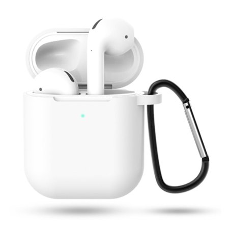 Hvite eple airpods 1/2 pose sak støtsikre beskyttelsesveske