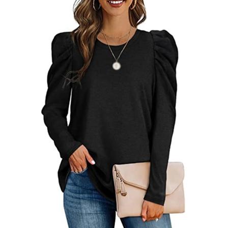 Höst-T-shirt för kvinnor Stretchig mjuk bomull i enfärgad design för födelsedag Alla hjärtans dag Thanksgiving Day Present l malachite green