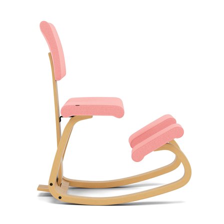 Varier Furniture Variable Plus - Pink Wool - Light brown base