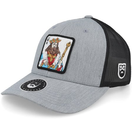Bearded Man - Grey trucker Czapka Z Daszkiem - King Of Beards Heather Grey/Black Trucker @ Hatstore