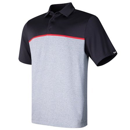 Under Armour Mens Playoff 3.0 Stripe Polo Shirt L Svart/Röd/Svart