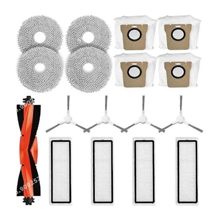 Til Robotstøvsuger X20+ / X20 Plus Reservedele Hovedbørste Sidebørste Hepa Filter Moppeklud Støvposer Tilbehør (FMY)