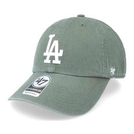 47 Brand - MLB - Green - unconstructed - Cap - Los Angeles Dodgers Clean Up Moss Dad Cap - Hatstore