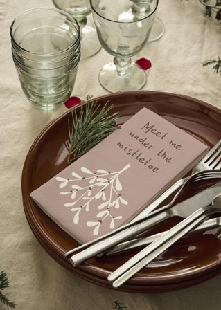 Ib Laursen Servietter Misteltoe 16stk