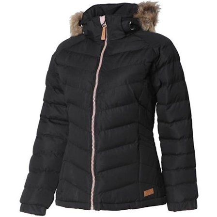 Nadina vadderad jacka - TRESPASS - Dam - Svart - Justerbar zip-hette med pälskant