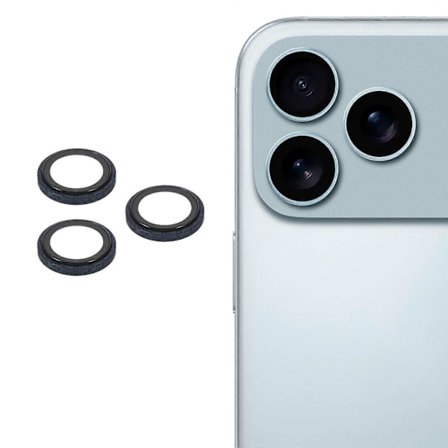 Kompatibel med iPhone 17 Pro Max / 17 Pro Kameralinsebeskytter Kevlar Tekstureret Metal Hærdet Glas Linsefilm Mørkeblå-lingling}