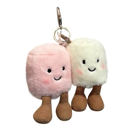 Jellycat Amuseables Par Marshmallows Taskevedhæng Nøglering Taskevedhæng Jellycat Mad Valentinsdagsgaver til Kvinder Mænd Børn 15 cm