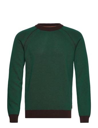 Kapoki Knitwear Half Zip Pullover Grøn BOSS