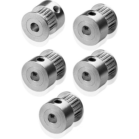 5 st 2GT 20 tänder 5mm kugghjul för 3D-skrivare