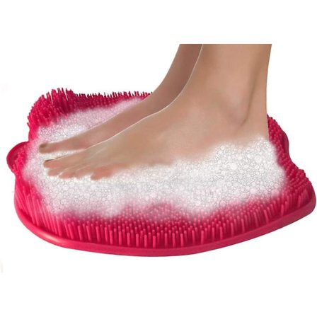 Fotmassageapparat och skrubber för duschen - förbättrar blodcirkulationen i fötterna och minskar fotsmärta - lindrar trötta och ömma fötter och 