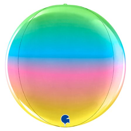 Stor Globe Folieballon Rainbow