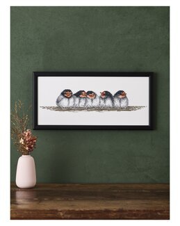 Stickpackung Bild Schwalben